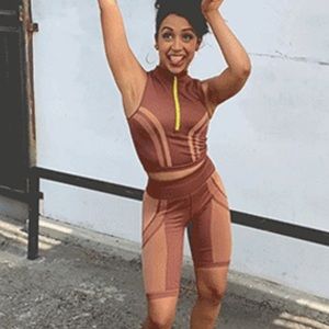 FABLETICS X LIZA KOSHY Court Seamless Half-zip Top size medium